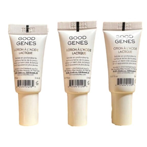 3X Sunday Riley Good Genes Lactic Acid Treatment .17oz/5 ml each Travel Size - Picture 2 of 3